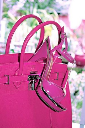 hot pink birkin bag with pink heels.jpg